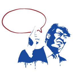 Ilustração de estêncil de Donald Trump Desenho PNG
