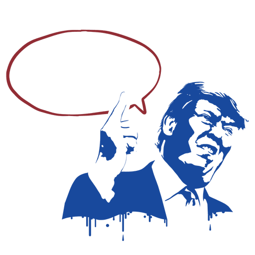 Donald trump stencil illustration