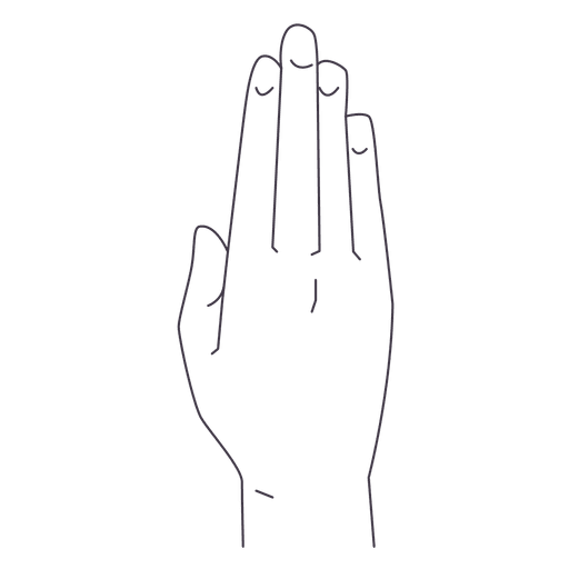 Hand oben Finger PNG-Design