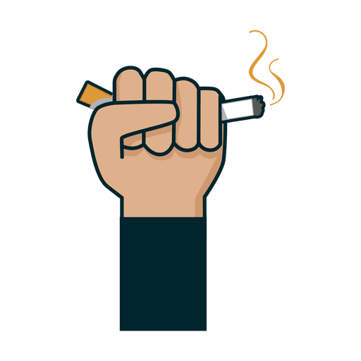 Fist cigarette PNG Design