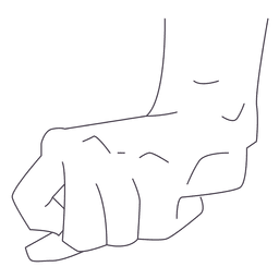 Dedos de la mano del puño Diseño PNG