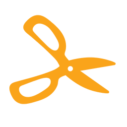 Tijeras de corte de pelo plano Diseño PNG