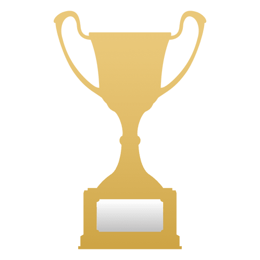 Golden champion trophy PNG Design