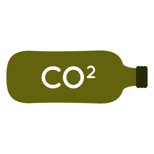 Grüner CO2-Flaschentank PNG-Design