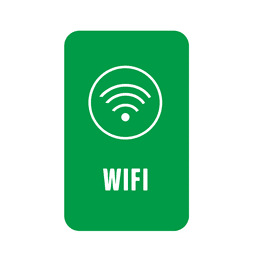 Green wifi service tag PNG Design