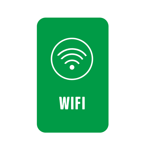 Etiqueta de servi?o wi-fi verde Desenho PNG