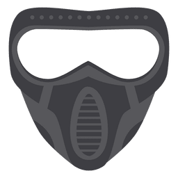 Silhouette symbol of paintball mask with goggles Vector Image