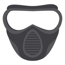 Ilustração de máscara de paintball cinza de Halloween Transparent PNG