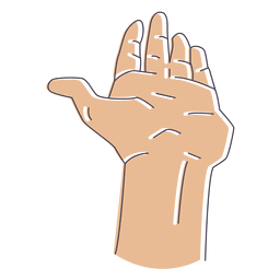 Dedos ilustrados de mão Desenho PNG