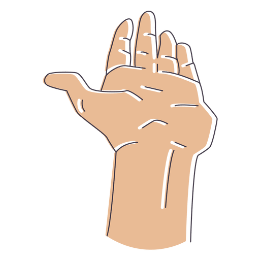 Illustrated hand fingers PNG Design