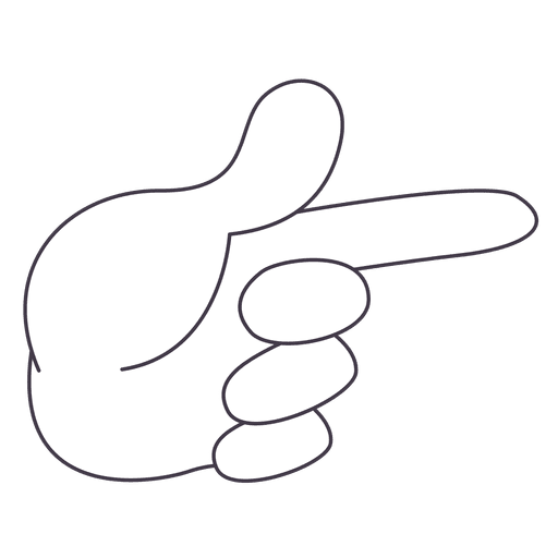 Hand zeigende Geste PNG-Design