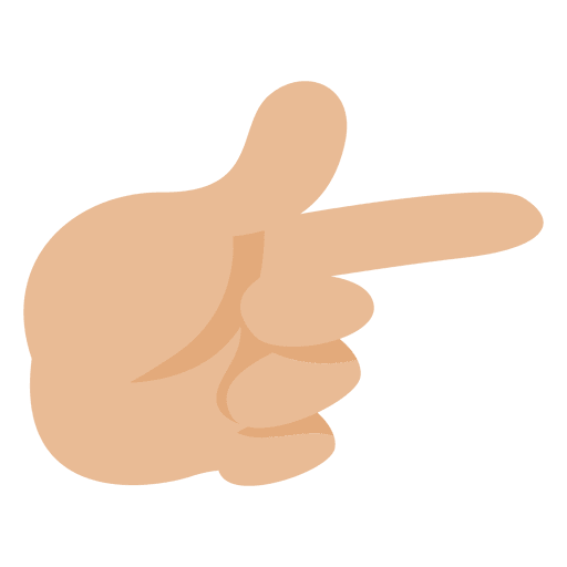 Hand pointing gesture icon