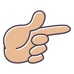 Hand zeigt mit den Fingern PNG-Design