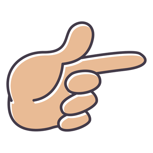 Hand pointing fingers PNG Design