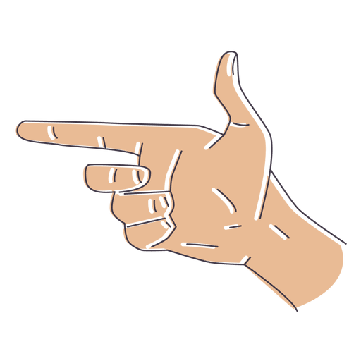 Hand gesture fingers illustration PNG Design