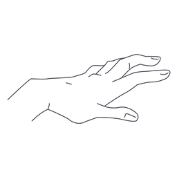Dibujo de dedos de gesto de mano Diseño PNG