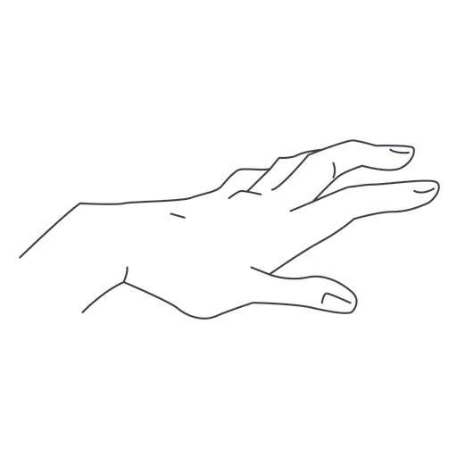 Hand gesture fingers drawing PNG Design