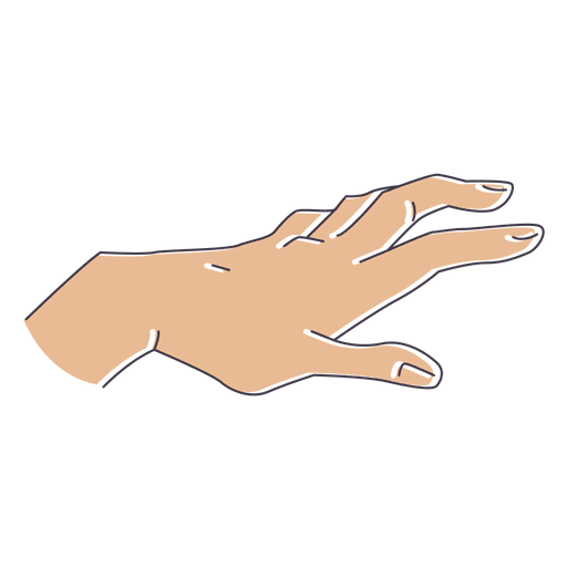 Hand gesture with fingers PNG Design