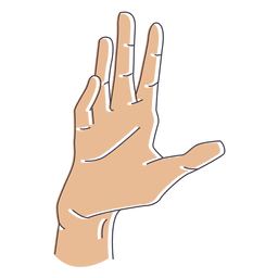 Ilustração do gesto da palma da mão Desenho PNG