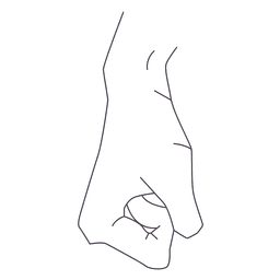 Gesto de mão em punho Desenho PNG