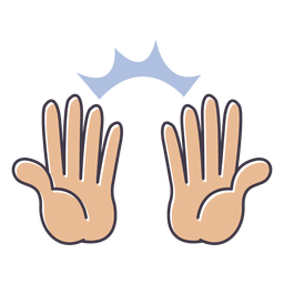 Zeigen Sie Hände Geste Lob PNG-Design