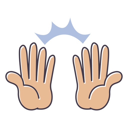 Show hands gesture praise PNG Design