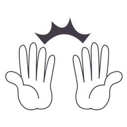 Handgestenlobillustration PNG-Design