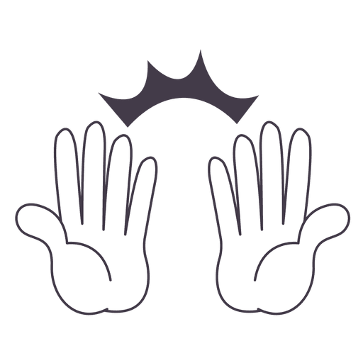 Hand gesture praise illustration