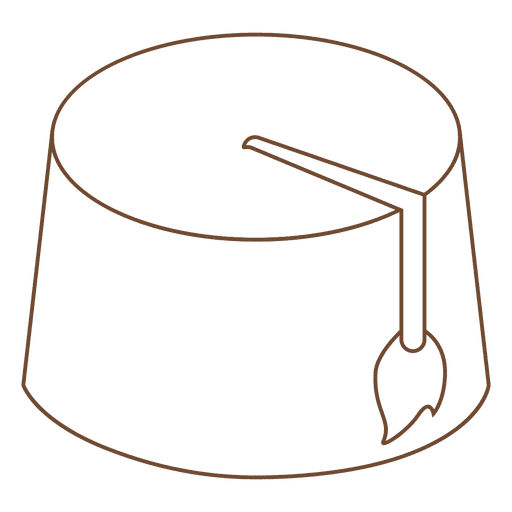 Icono de trazo de postre de sombrero Diseño PNG