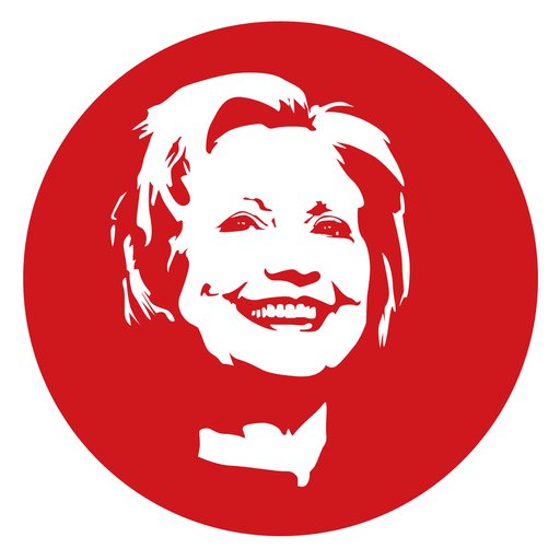 Hilary Clinton Schablone PNG-Design