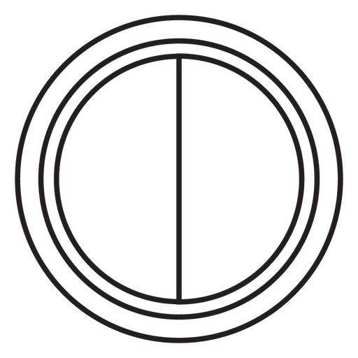 Icono de tapa de lente negro blanco Diseño PNG