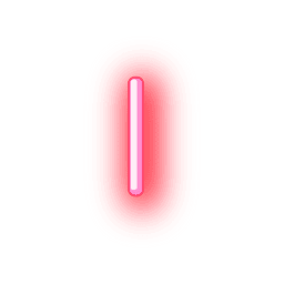 Briefkopf rotes Neonalphabet i PNG-Design