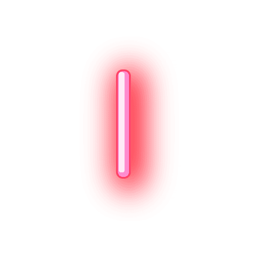 Letterhead red neon alphabet i PNG Design