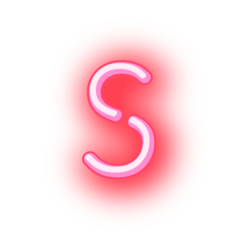 Membrete de neón rojo alfabeto s Descargar PNG/SVG transparente