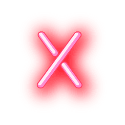 Letterhead red neon alphabet x PNG Design