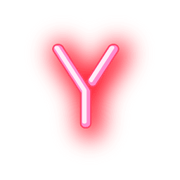 Letterhead red neon alphabet y Transparent PNG