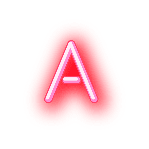 Briefkopf rote Neonschrift a PNG-Design