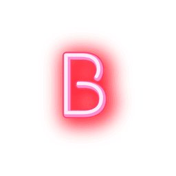 Design PNG E SVG De Fonte Neon Vermelho Timbrado B Para Camisetas