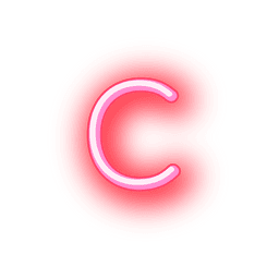 Membrete rojo neón fuente c Diseño PNG