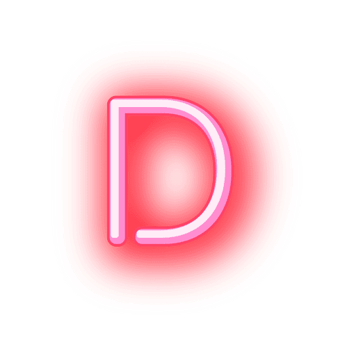 Briefkopf rote Neonschrift d PNG-Design