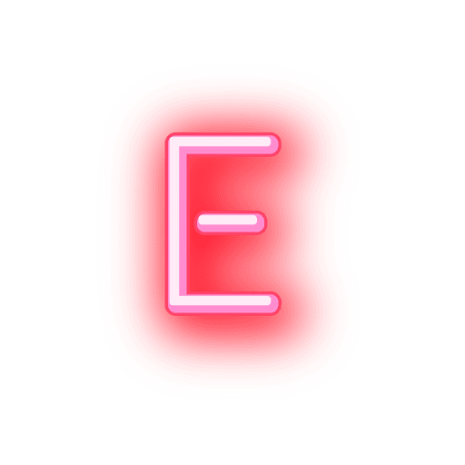 Letterhead Red Neon Font E Transparent Png Svg Vector File