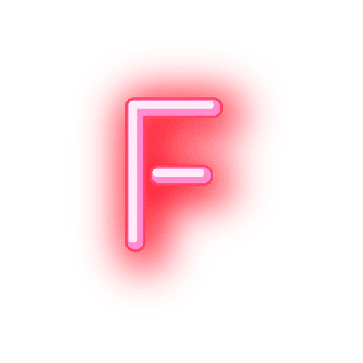 Briefkopf rote Neonschrift f PNG-Design