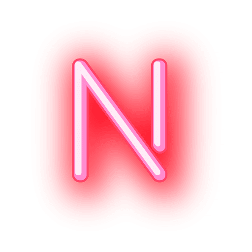 Letterhead red neon text n