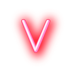 Briefkopf rote Neonschrift v PNG-Design
