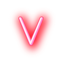 Premium PSD  Symbol in a red frame letter v