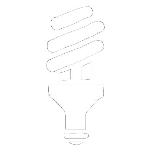 Doodle de lâmpada elétrica Desenho PNG