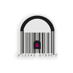 Magenta Codebar Vorhängeschloss PNG-Design