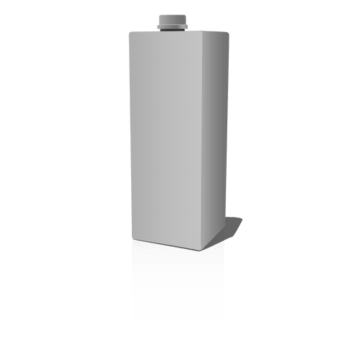 Milchpaket grau PNG-Design