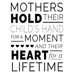 Design de cotação tipográfica para o dia das mães Desenho PNG