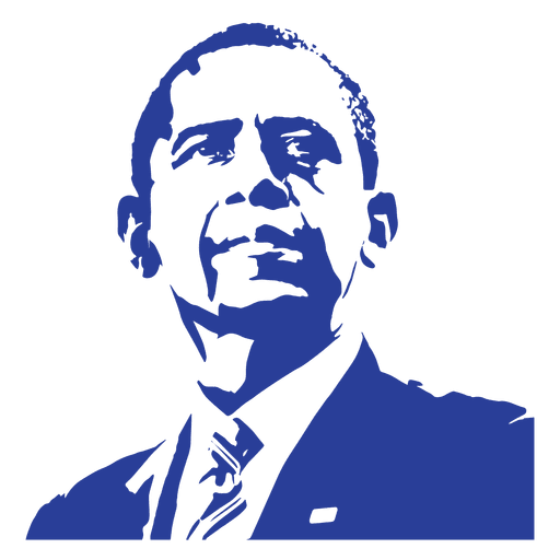 Obama stencil illustration PNG Design